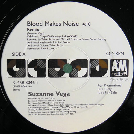 Suzanne Vega : Blood Makes Noise (12", Single, Promo)