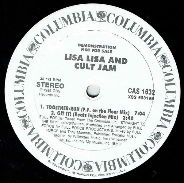 Lisa Lisa & Cult Jam : Just Git It Together (12", Promo)