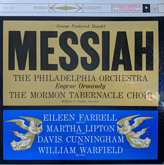 Georg Friedrich Händel : The Philadelphia Orchestra, Eugene Ormandy ; Mormon Tabernacle Choir, Richard P. Condie ; Eileen Farrell, Martha Lipton, Davis Cunningham, William Warfield : Messiah (2xLP, Album)