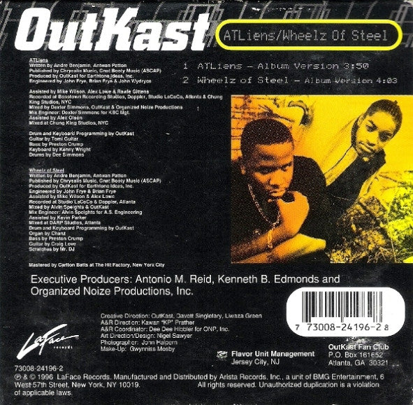 OutKast : ATLiens / Wheelz Of Steel (CD, Single, Car)