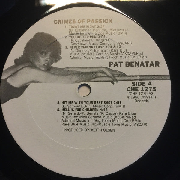 Pat Benatar : Crimes Of Passion (LP, Album, Whi)