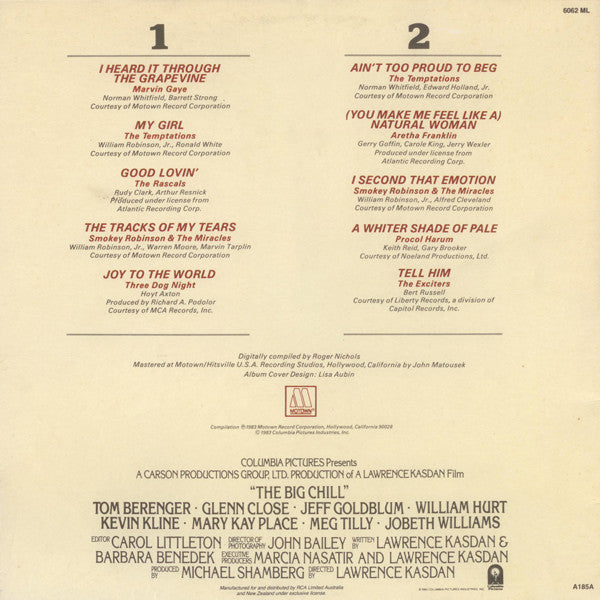 Various : The Big Chill (Original Motion Picture Soundtrack) (LP, Comp, RE)