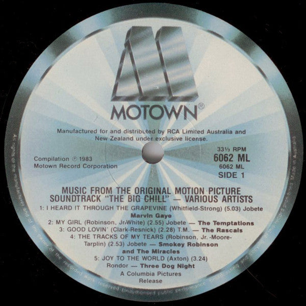 Various : The Big Chill (Original Motion Picture Soundtrack) (LP, Comp, RE)