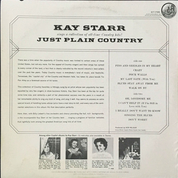 Kay Starr : Just Plain Country (LP, Album)