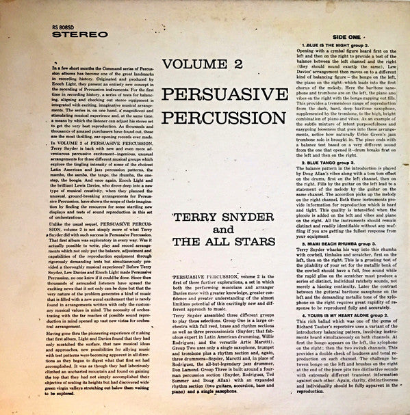 Terry Snyder And The All Stars : Persuasive Percussion Volume 2 (LP, Gat)