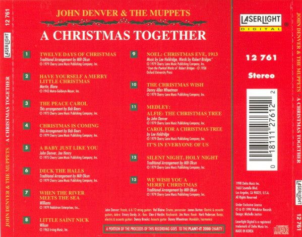 John Denver & The Muppets : A Christmas Together (CD, Album, RE, RP)