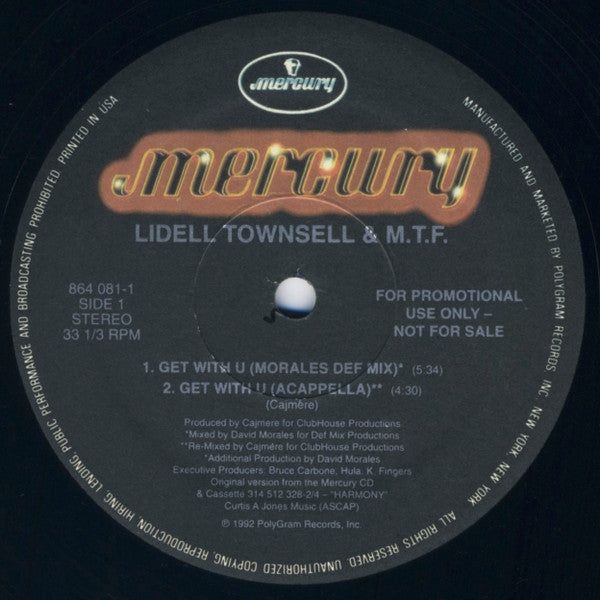 Lidell Townsell & M.T.F. : Get With U (12", Promo)