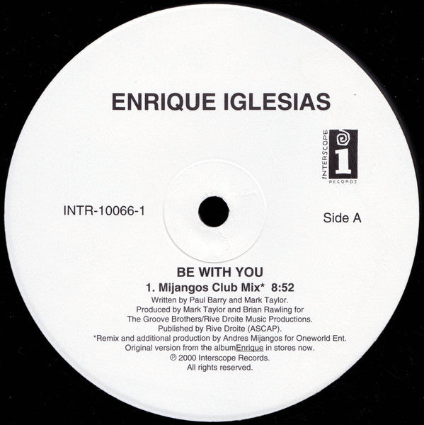 Enrique Iglesias : Be With You (12")