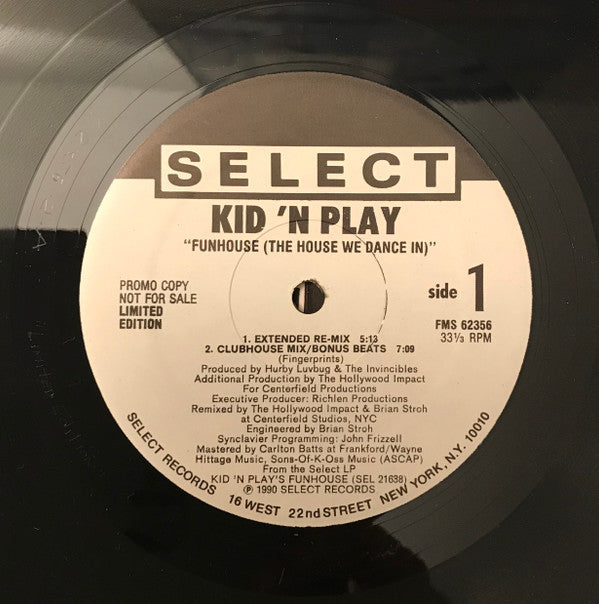 Kid 'N' Play : Funhouse (The House We Dance In) (12", Ltd, Promo)