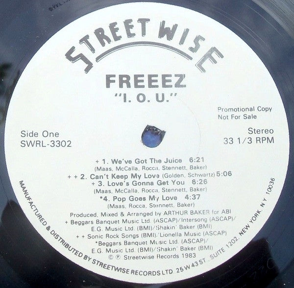 Freeez : I.O.U. (LP, Album, Promo)