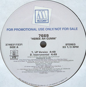 7669 : Heree Ah Cumm (12", Promo)