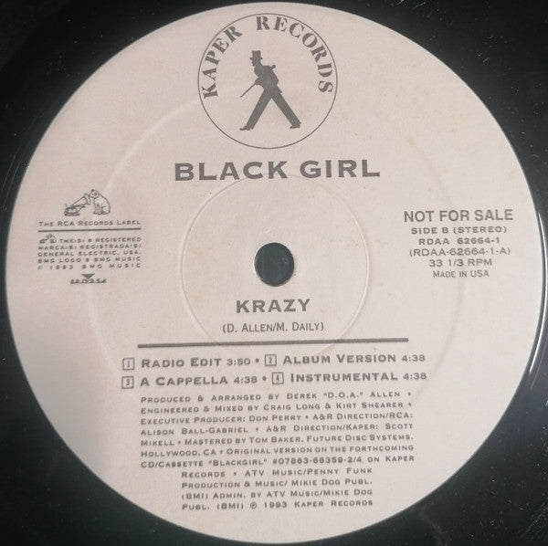 Blackgirl : Krazy (12", Promo)
