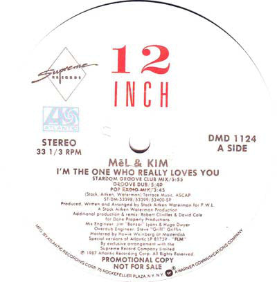 Mel & Kim : I'm The One Who Really Loves You (12", Promo, SP )