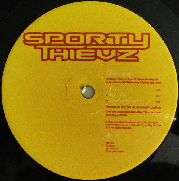 Sporty Thievz : La La (12", Single)