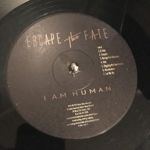 Escape The Fate : I Am Human (LP, Album)