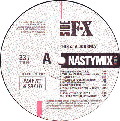 Side F/X : This Is A Journey (LP, Album, Promo)