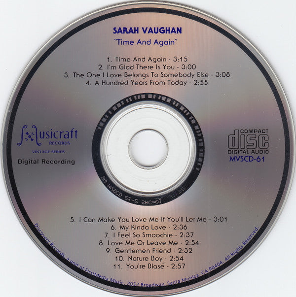 Sarah Vaughan : Time & Again (CD, Comp)