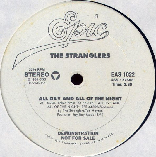 The Stranglers : All Day And All Of The Night (Jeff Remix) (12", Promo)