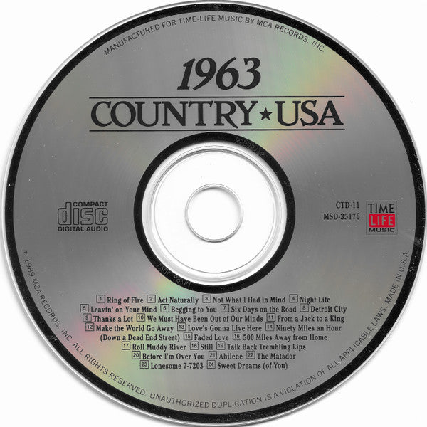 Various : Country USA 1963 (CD, Comp, RM)