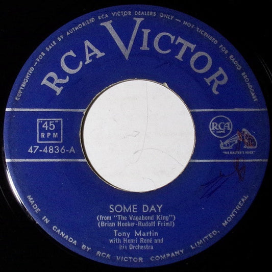 Tony Martin (3) : Some Day / Luna Rossa (Blushing Moon) (7", Mono)