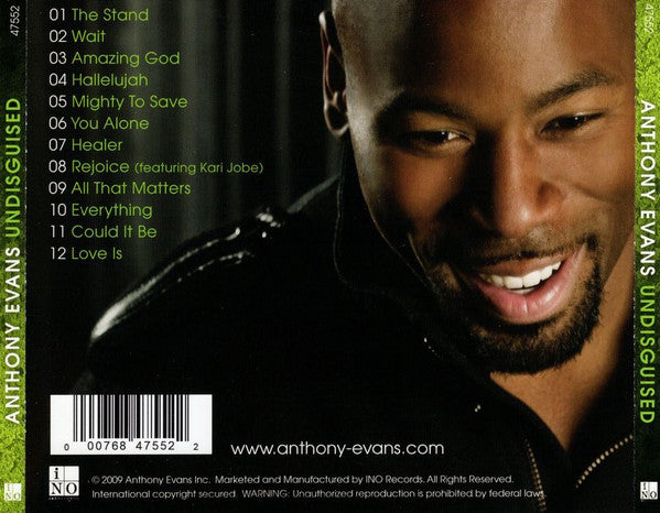 Anthony Evans : Undisguised (CD, Album)