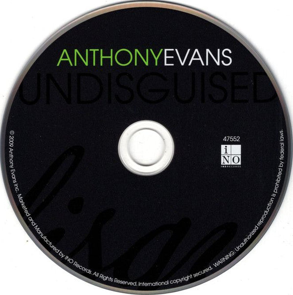 Anthony Evans : Undisguised (CD, Album)
