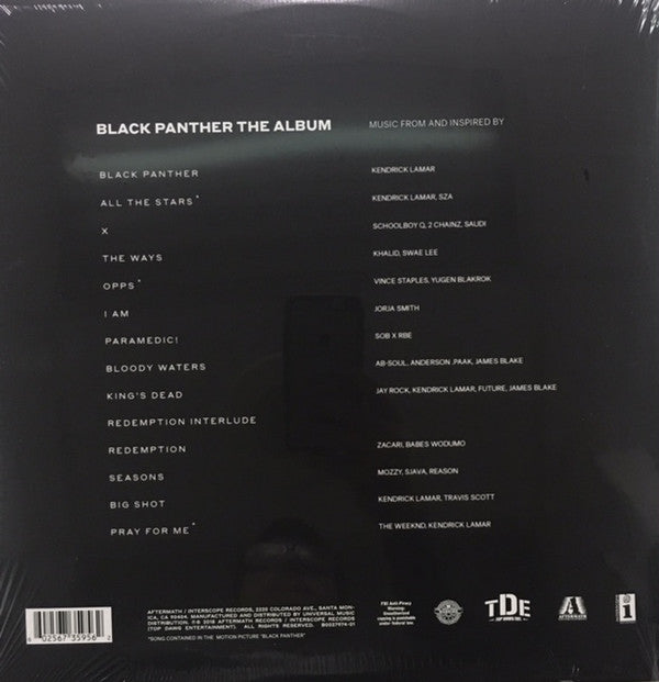 Various : Black Panther The Album (Music From And Inspired By) (LP + LP, S/Sided, Etch + Album, Ltd, Num)