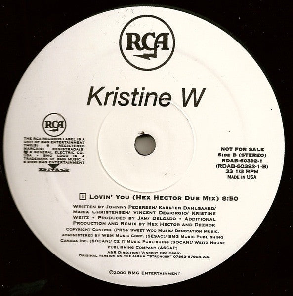 Kristine W : Lovin' You (Disk 2 Of 2) (2x12", Promo)