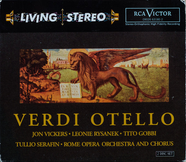 Giuseppe Verdi, Jon Vickers, Leonie Rysanek, Tito Gobbi, Tullio Serafin, Orchestra Del Teatro Dell'Opera Di Roma And Coro Del Teatro Dell'Opera Di Roma : Otello (2xCD, Album, RE, RM + Box)