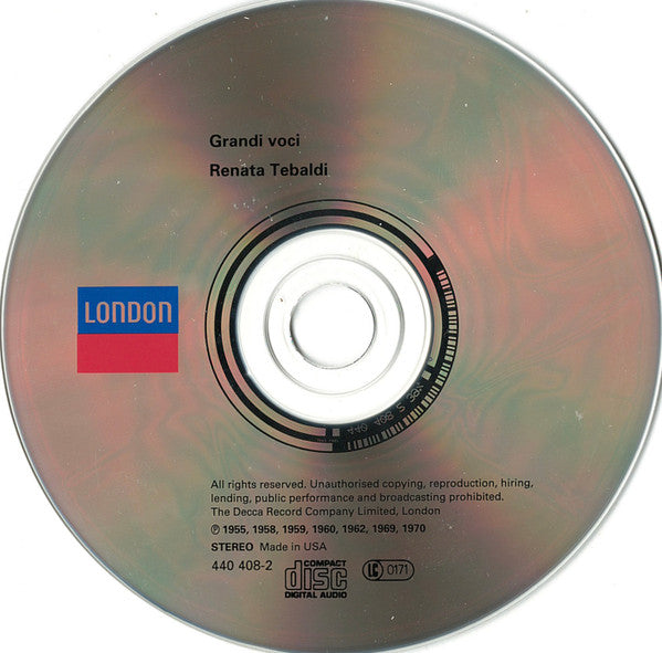 Renata Tebaldi : Grandi Voci (CD, Comp)