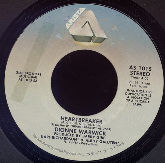 Dionne Warwick : Heartbreaker (7", Single, Styrene)