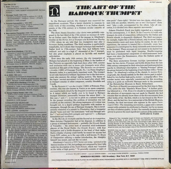 Edward H. Tarr, Robert Bodenröder, Consortium Musicum (2), Fritz Lehan : The Art Of The Baroque Trumpet (LP, Album)