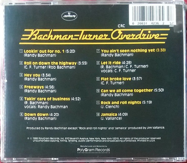 Bachman-Turner Overdrive : BTO's Greatest (CD, Comp, Club, RE, CRC)