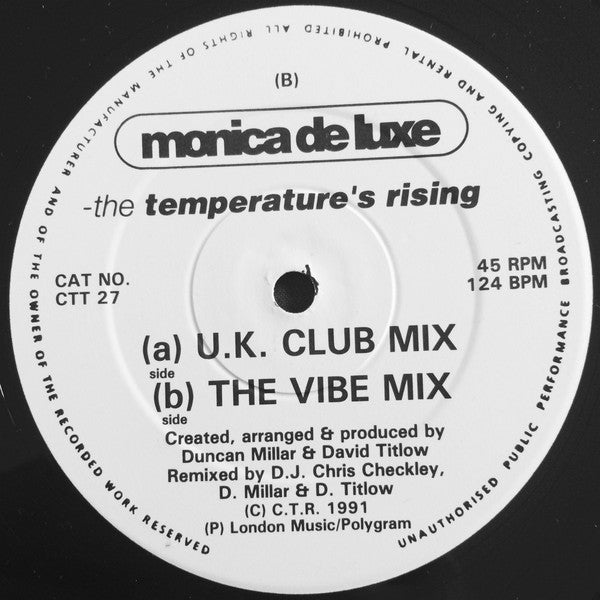 Monica De Luxe : The Temperature's Rising (12")