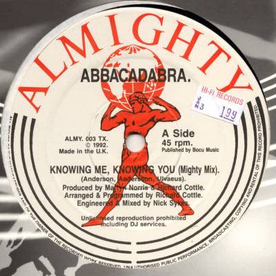 Abbacadabra : Knowing Me, Knowing You (12")