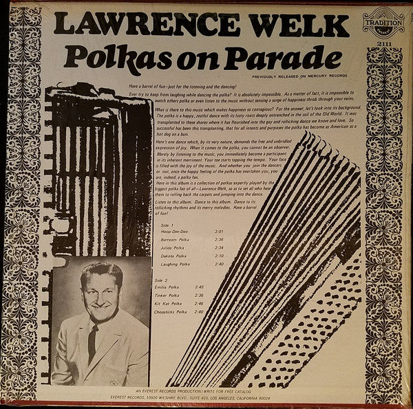 Lawrence Welk : Polkas On Parade (LP, RE)
