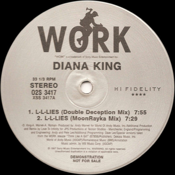 Diana King : L-L-Lies (2x12", Promo)