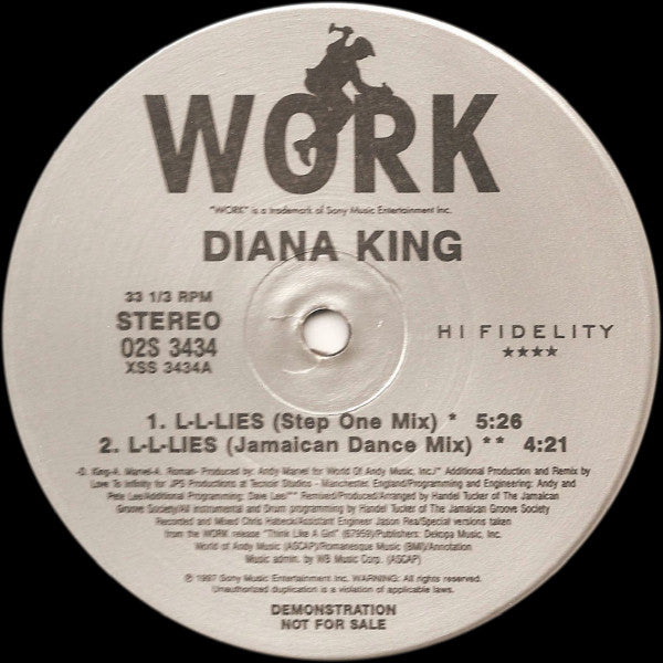 Diana King : L-L-Lies (2x12", Promo)