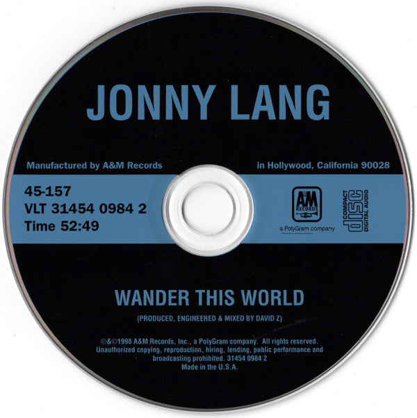 Jonny Lang : Wander This World (CD, Album)