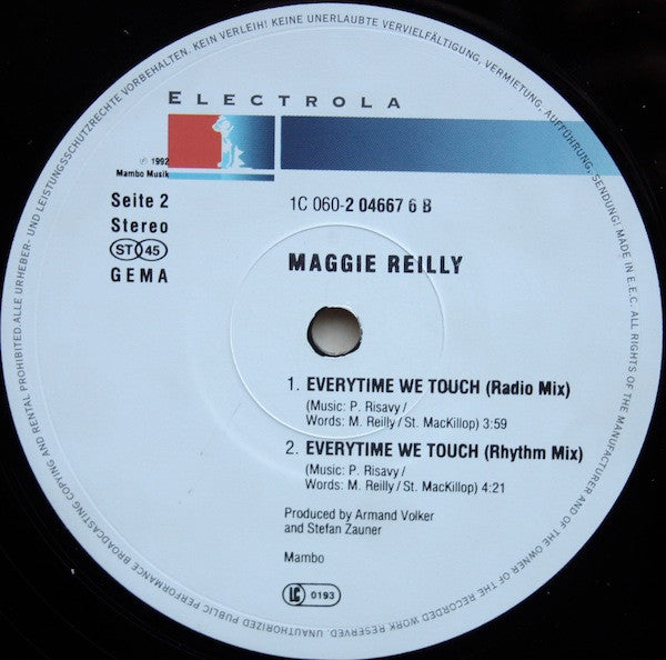 Maggie Reilly : Everytime We Touch (12")