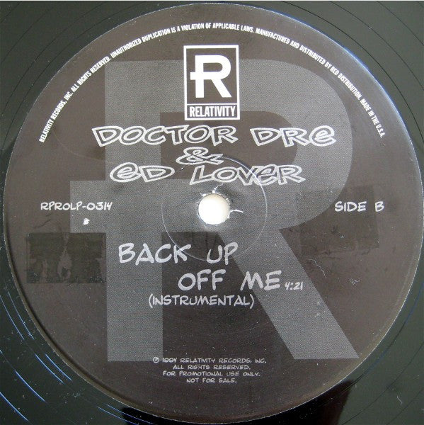 Doctor Dré & Ed Lover : Back Up Off Me (12", Promo)