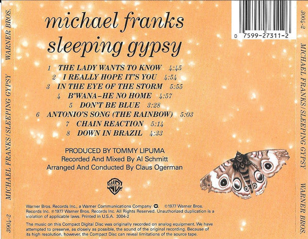 Michael Franks : Sleeping Gypsy (CD, Album)