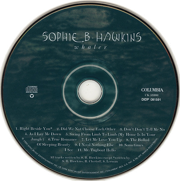 Sophie B. Hawkins : Whaler (CD, Album, RP)