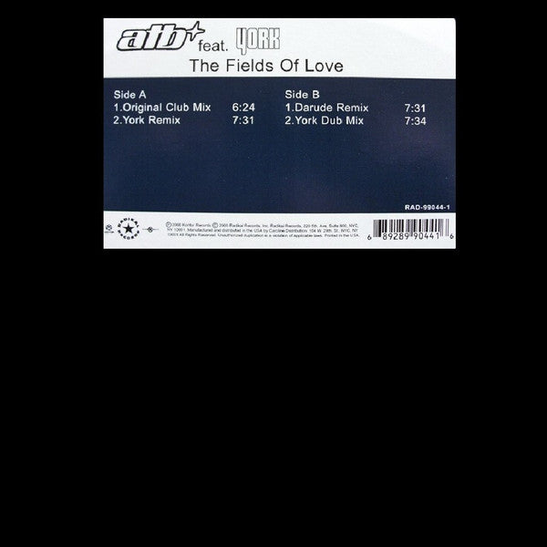 ATB Feat. York : The Fields Of Love (12")