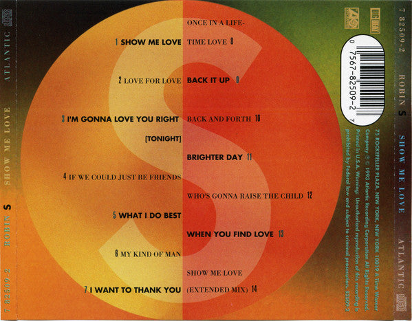 Robin S. : Show Me Love (CD, Album)