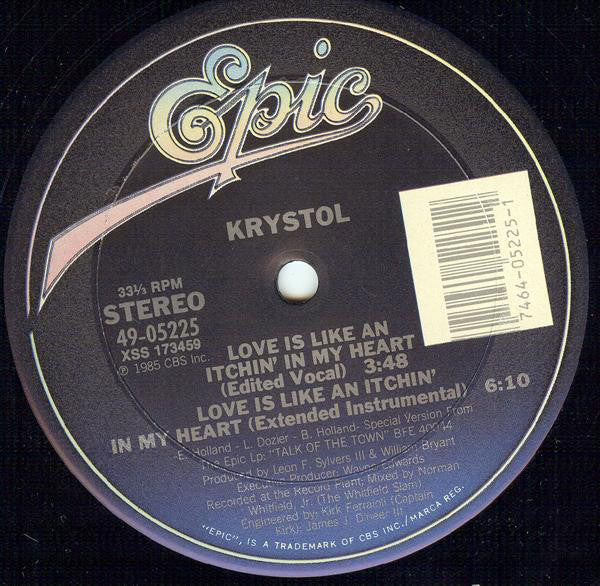 Krystol : Love Is Like An Itchin' In My Heart (12")