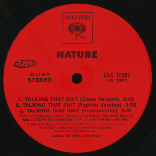 Nature (4) : Talking That Shit / Don't Stop (12", Promo)