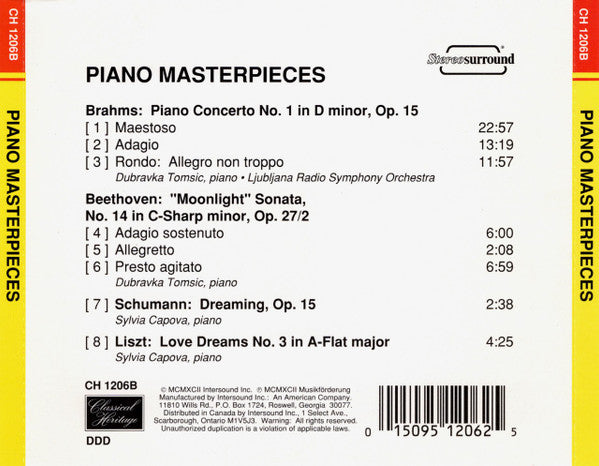 Various : Piano Masterpieces (CD, Comp)