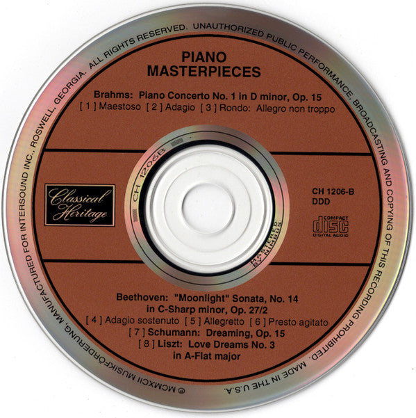 Various : Piano Masterpieces (CD, Comp)