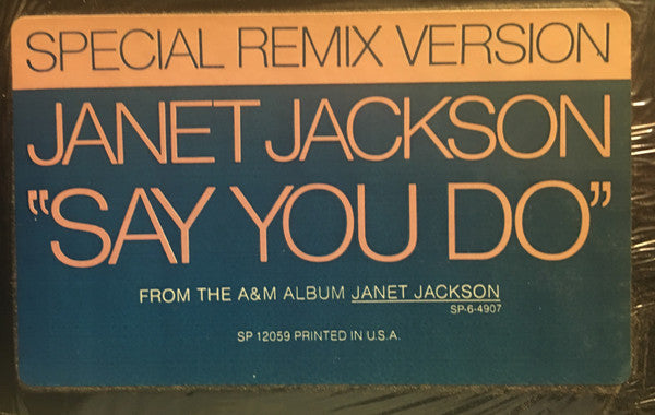 Janet Jackson : Say You Do (12")